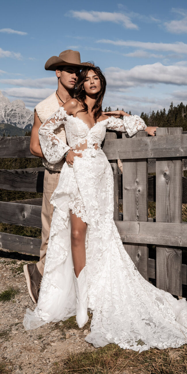 modello Sauvignon collezione Heidi Loves Peter Alessandro Angelozzi Couture abiti da sposa